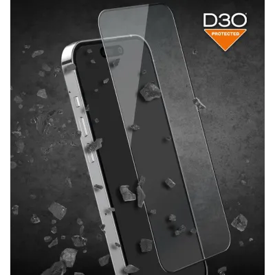PURO - Tvrdené sklo Flex D3O pre iPhone 15 Pro, transparentná