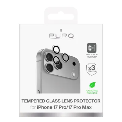 PURO - Ochranný kryt objektívu Lens pre iPhone 17 Pro/17 Pro Max, transparentná
