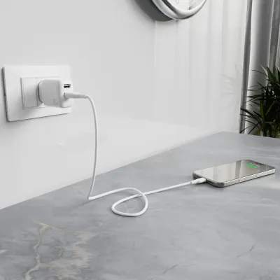 PURO - Cestovný adaptér a USB-C/USB-A kábel PRO LITE KIT, biela