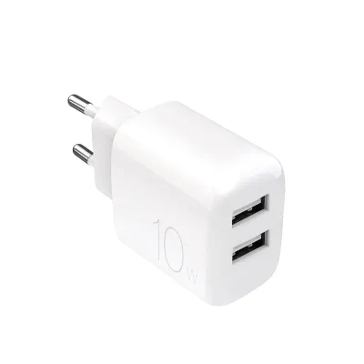 PURO - Cestovný adaptér PRO LITE 2x USB-A, 10 W, biela