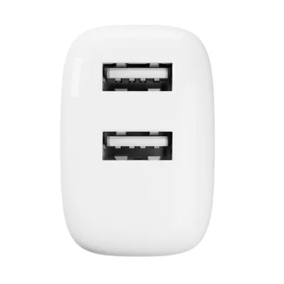PURO - Cestovný adaptér PRO LITE 2x USB-A, 10 W, biela