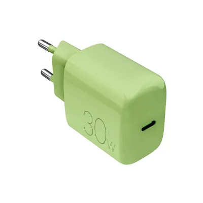 PURO - Cestovný adaptér PRO LITE, USB-C, PD 30 W, zelená