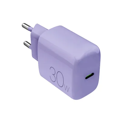 PURO - Cestovný adaptér PRO LITE, USB-C, PD 30 W, ružová