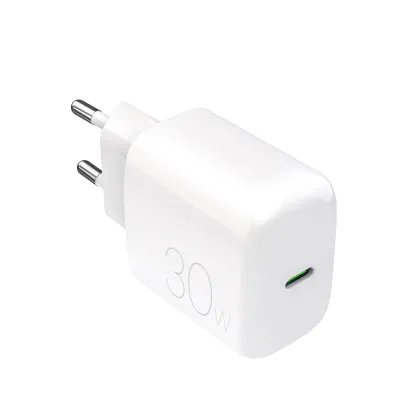 PURO - Cestovný adaptér PRO LITE, USB-C, PD 30 W, biela