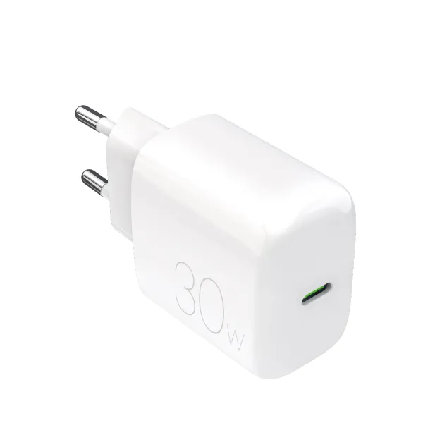PURO - Cestovný adaptér PRO LITE, USB-C, PD 30 W, biela