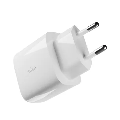 PURO - Cestovný adaptér PRO LITE, USB-C, PD 30 W, biela