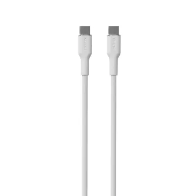 PURO - Kábel USB-C/USB-C, 60 W, Soft, 1,5 m, biela