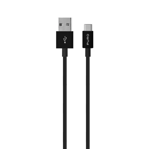 PURO - Kábel USB-C/USB-A, 10 W, 1 m, čierna