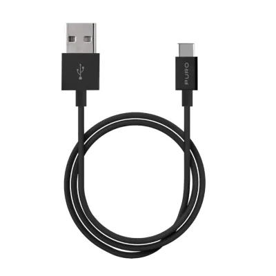PURO - Kábel USB-C/USB-A, 10 W, 1 m, čierna