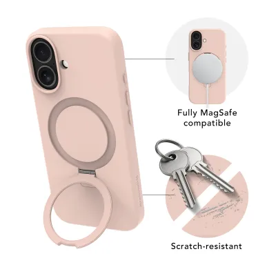 dbramante1928 - Puzdro Roskilde Kick ICON s MagSafe pre iPhone 17, pink sand