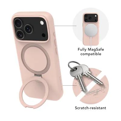 dbramante1928 - Puzdro Roskilde Kick ICON s MagSafe pre iPhone 17 Pro, pink sand