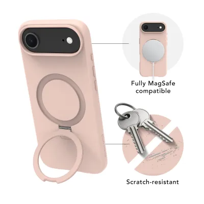 dbramante1928 - Puzdro Roskilde Kick ICON s MagSafe pre iPhone 17 Air, pink sand
