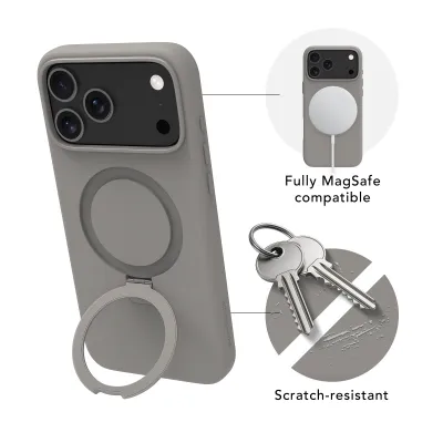 dbramante1928 - Puzdro Roskilde Kick ICON s MagSafe pre iPhone 17 Pro Max, river stone