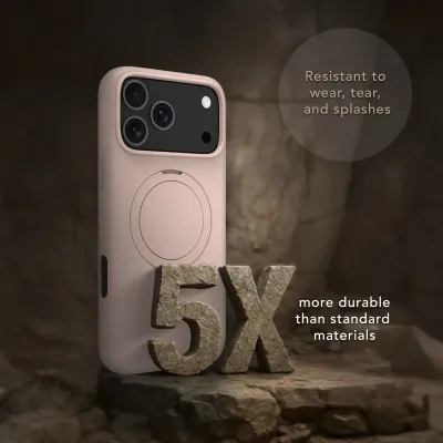 dbramante1928 - Puzdro Roskilde Kick ICON s MagSafe pre iPhone 17 Pro Max, pink sand