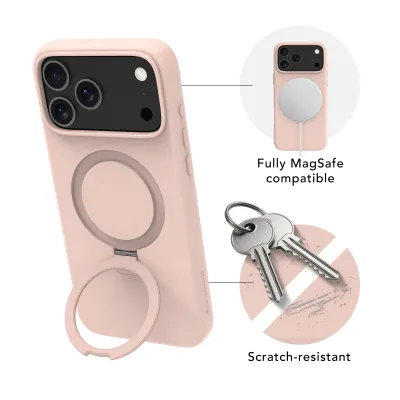 dbramante1928 - Puzdro Roskilde Kick ICON s MagSafe pre iPhone 17 Pro Max, pink sand