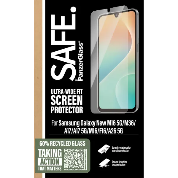 SAFE - Tvrdené sklo UWF pre Samsung Galaxy A17/A17 5G, číra