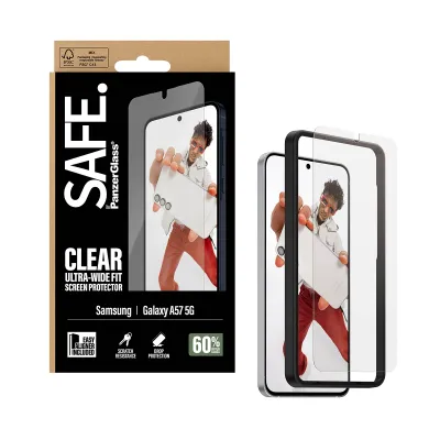 SAFE - Tvrdené sklo UWF s aplikátorom pre Samsung Galaxy A57, číra