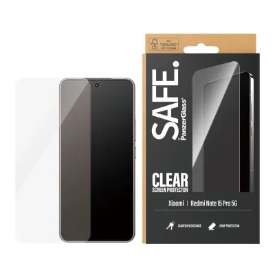SAFE - Tvrdené sklo UWF pre Xiaomi Redmi Note 15 Pro 5G, čierna