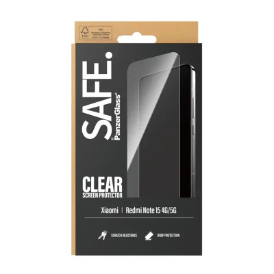 SAFE - Tvrdené sklo UWF pre Xiaomi Redmi Note 15 4G/5G, čierna