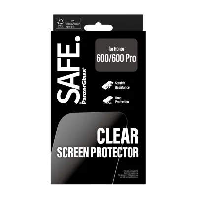 SAFE - Tvrdené sklo UWF pre Honor 600/600 Pro, čierna