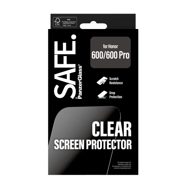 SAFE - Tvrdené sklo UWF pre Honor 600/600 Pro, čierna
