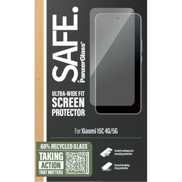SAFE - Tvrdené sklo UWF pre Xiaomi 15C 5G, čierna