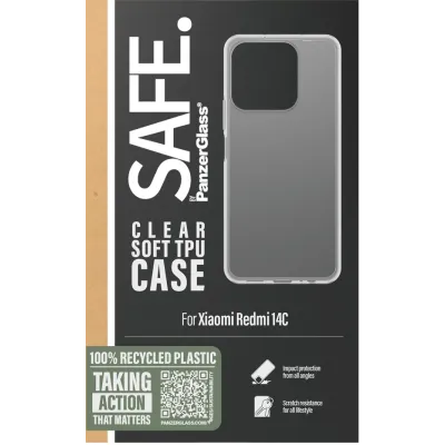 SAFE - Puzdro TPU pre Xiaomi Redmi 14C, transparentná