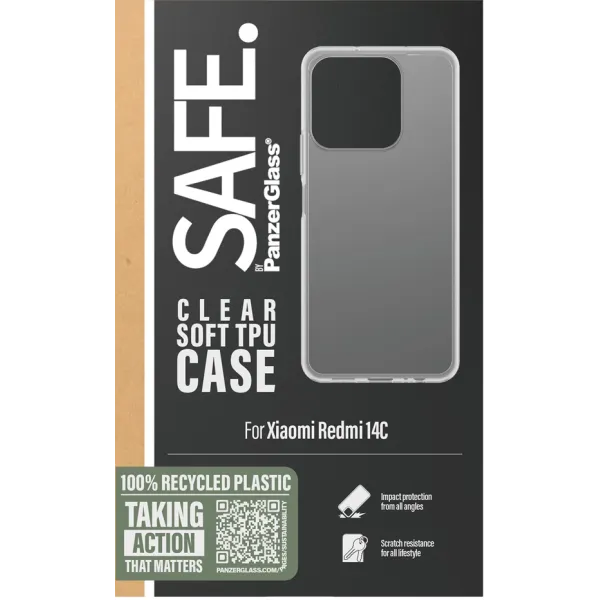 SAFE - Puzdro TPU pre Xiaomi Redmi 14C, transparentná
