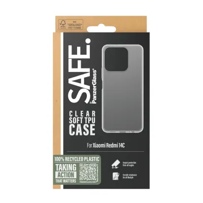 SAFE - Puzdro TPU pre Xiaomi Redmi 14C, transparentná