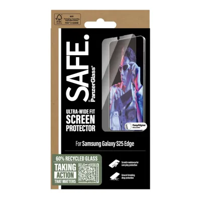 SAFE - Tvrdené sklo UWF s aplikátorom pre Samsung Galaxy S25 Edge, číra