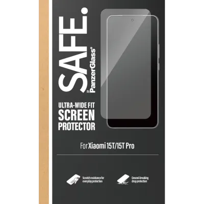 SAFE - Tvrdené sklo UWF pre Xiaomi 15T/15T Pro, čierna