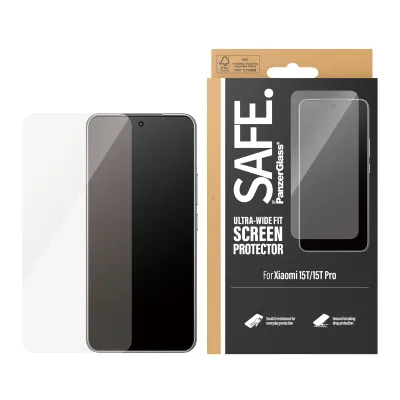 SAFE - Tvrdené sklo UWF pre Xiaomi 15T/15T Pro, čierna