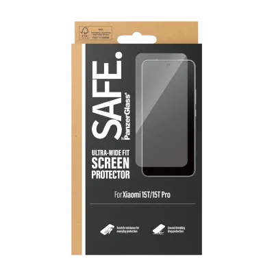 SAFE - Tvrdené sklo UWF pre Xiaomi 15T/15T Pro, čierna