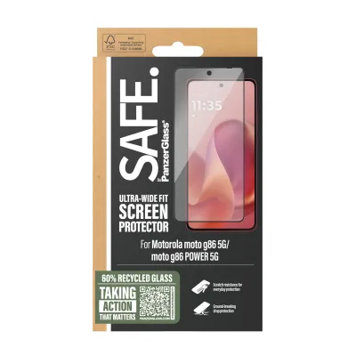 SAFE - Tvrdené sklo UWF pre Motorola Moto G86 Power, čierna