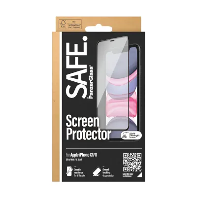 SAFE - Tvrdené sklo Case Friendly pre iPhone 11/XR, čierna