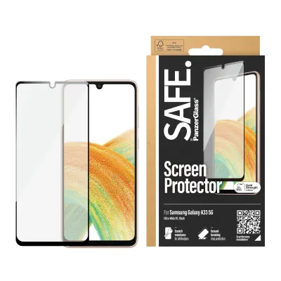 SAFE - Tvrdené sklo Case Friendly pre Samsung Galaxy A33 5G, čierna