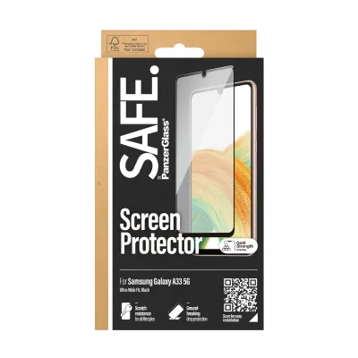 SAFE - Tvrdené sklo Case Friendly pre Samsung Galaxy A33 5G, čierna