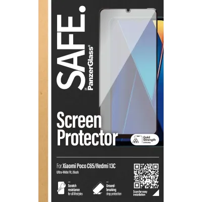 SAFE - Tvrdené sklo UWF pre Xiaomi Redmi 13C 5G, čierna