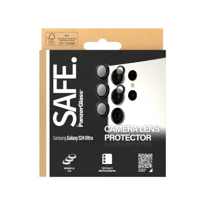 SAFE - Ochranný kryt objektívu pre Samsung Galaxy S24 Ultra, čierna