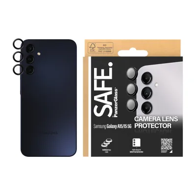SAFE - Ochranný kryt objektívu pre Samsung Galaxy A15/A15 5G, čierna