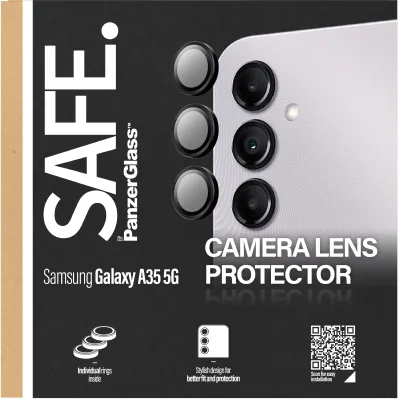 SAFE - Ochranný kryt objektívu pre Samsung Galaxy A34 5G, čierna