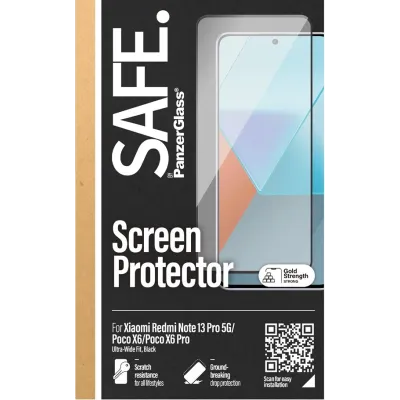 SAFE - Tvrdené sklo UWF pre Xiaomi Redmi Note 13 Pro 5G, čierna