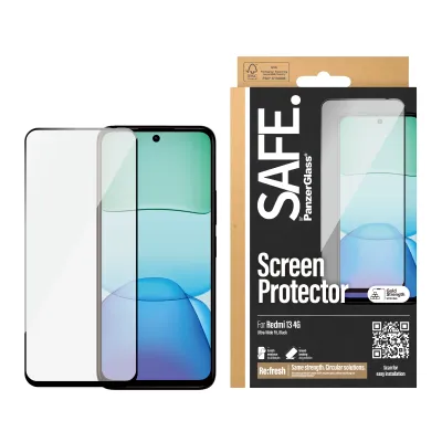 SAFE - Tvrdené sklo UWF pre Xiaomi Redmi 13 4G, čierne