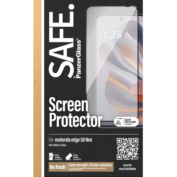 SAFE - Tvrdené sklo UWF pre Motorola Edge 50 Neo, čierna