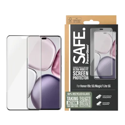 SAFE - Tvrdené sklo UWF pre Honor X9c 5G/Magic7 Lite 5G, čierna