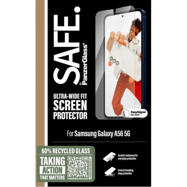 SAFE - Tvrdené sklo UWF s aplikátorom pre Samsung Galaxy A56 5G, číra