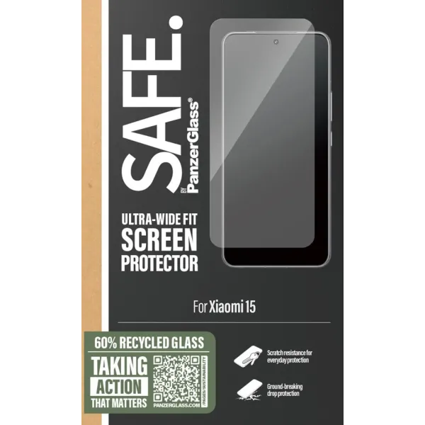 SAFE - Tvrdené sklo UWF pre Xiaomi 15, čierna