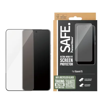 SAFE - Tvrdené sklo UWF pre Xiaomi 15, čierna