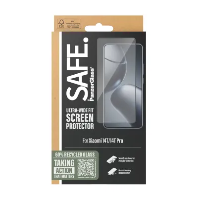 SAFE - Tvrdené sklo UWF pre Xiaomi 14T/14T Pro, čierna