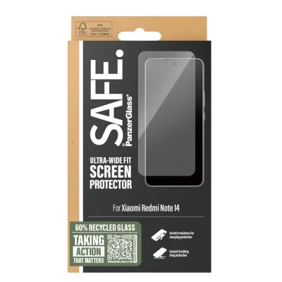SAFE - Tvrdené sklo UWF pre Xiaomi Redmi Note 14, čierna
